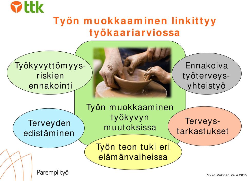 Ennakoiva työterveysyhteistyö Terveyden edistäminen