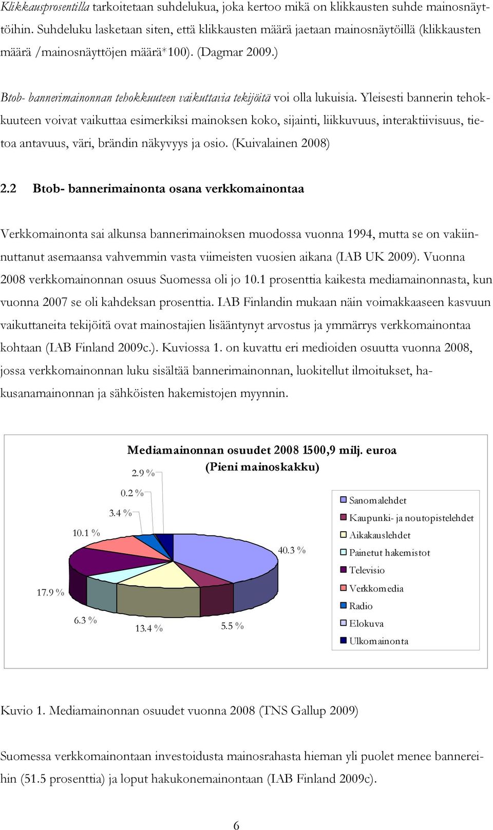 ) Btob- bannerimainonnan tehokkuuteen vaikuttavia tekijöitä voi olla lukuisia.