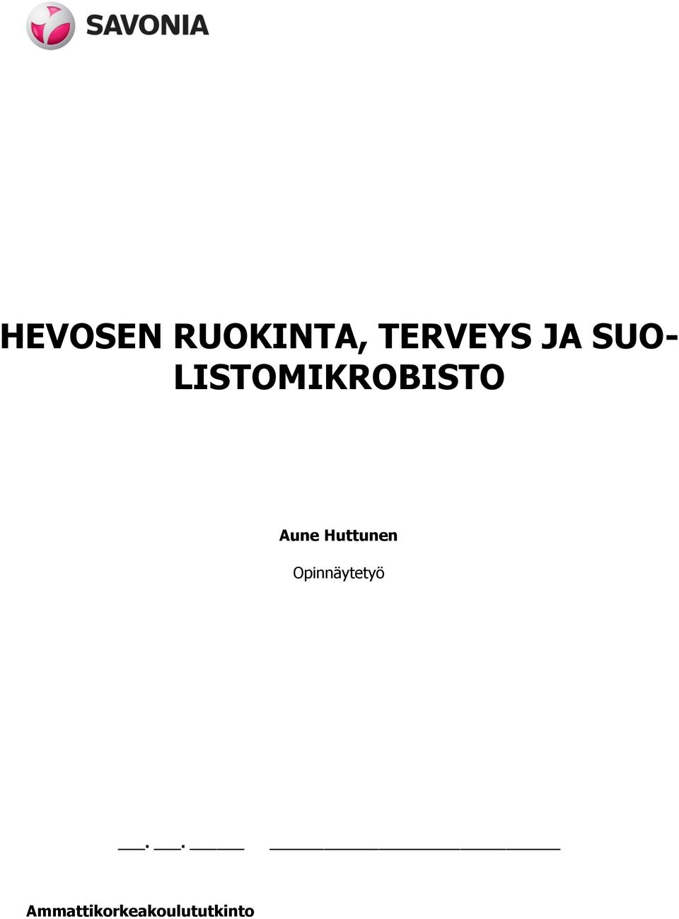 Aune Huttunen Opinnäytetyö.