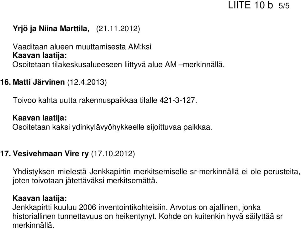 Vesivehmaan Vire ry (17.10.