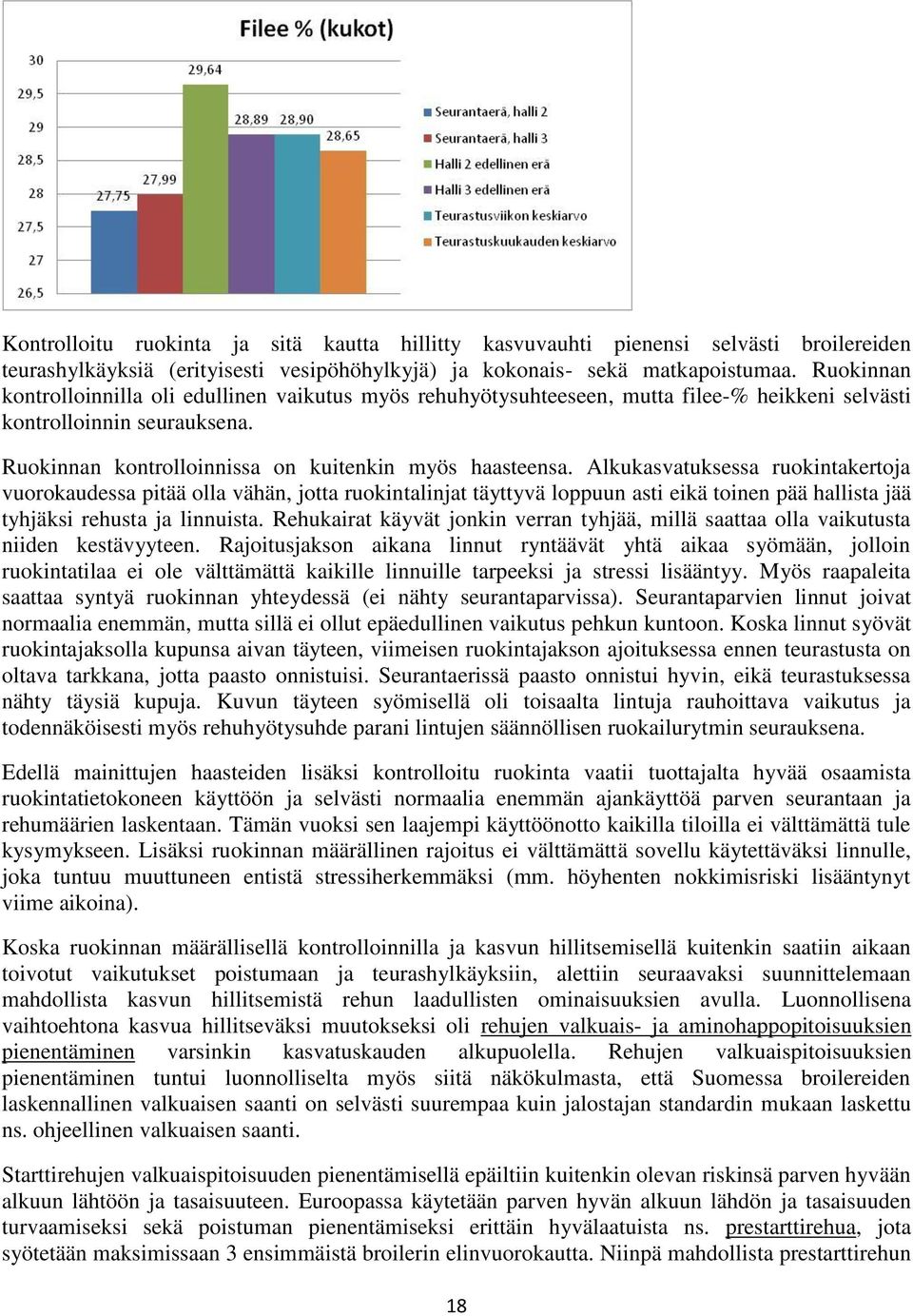 Alkukasvatuksessa ruokintakertoja vuorokaudessa pitää olla vähän, jotta ruokintalinjat täyttyvä loppuun asti eikä toinen pää hallista jää tyhjäksi rehusta ja linnuista.