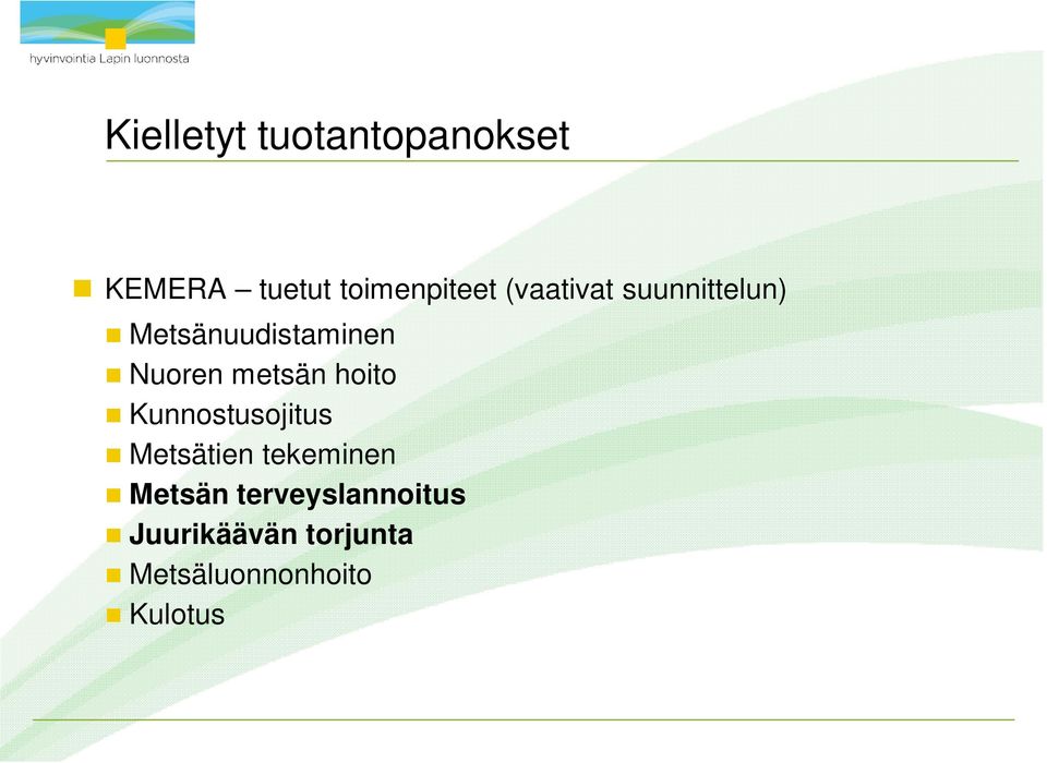 metsän hoito Kunnostusojitus Metsätien tekeminen Metsän