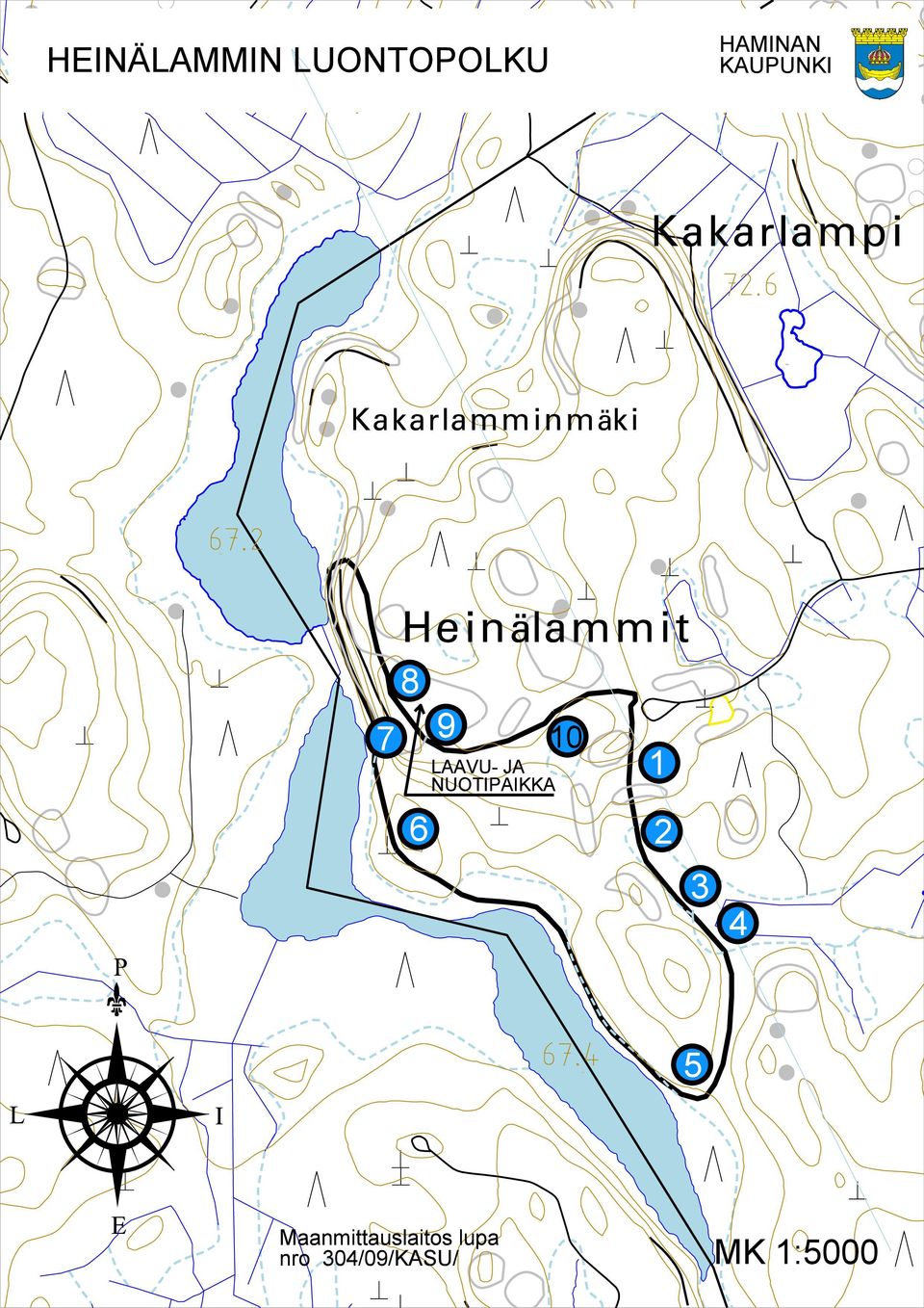 Kakarlampi 72.6 Kakarlamminm ki 67.