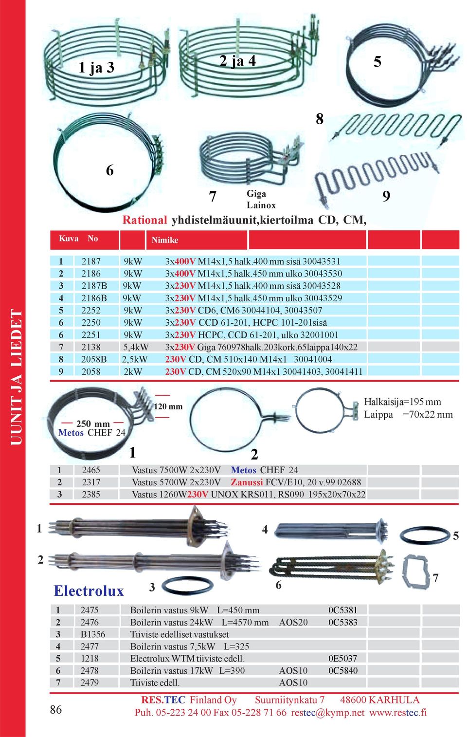 0kork.65laippa40x 8 058B,5kW 0V CD, CM 50x40 M4x 004004 9 058 kw 0V CD, CM 50x90 M4x 00440, 0044 50 mm Metos CHEF 4 0 mm 465 Vastus 7500W x0v Metos CHEF 4 7 Vastus 5700W x0v Zanussi FCV/E0, 0 v.