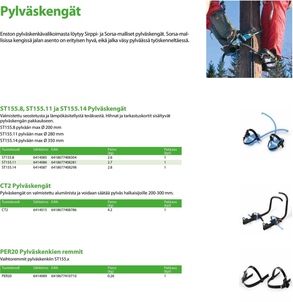 11 pylvään max Ø 280 mm ST155.14 pylvään max Ø 350 mm ST155.8 6414085 6418677408304 2.6 1 ST155.11 6414086 6418677408281 2.7 1 ST155.14 6414087 6418677408298 2.