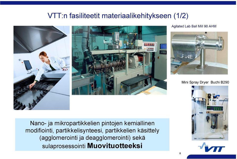 modifiointi, partikkelisynteesi, partikkelien käsittely