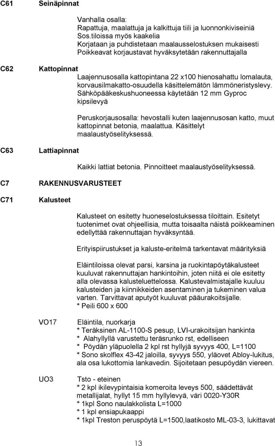 lomalauta, korvausilmakatto-osuudella käsittelemätön lämmöneristyslevy.