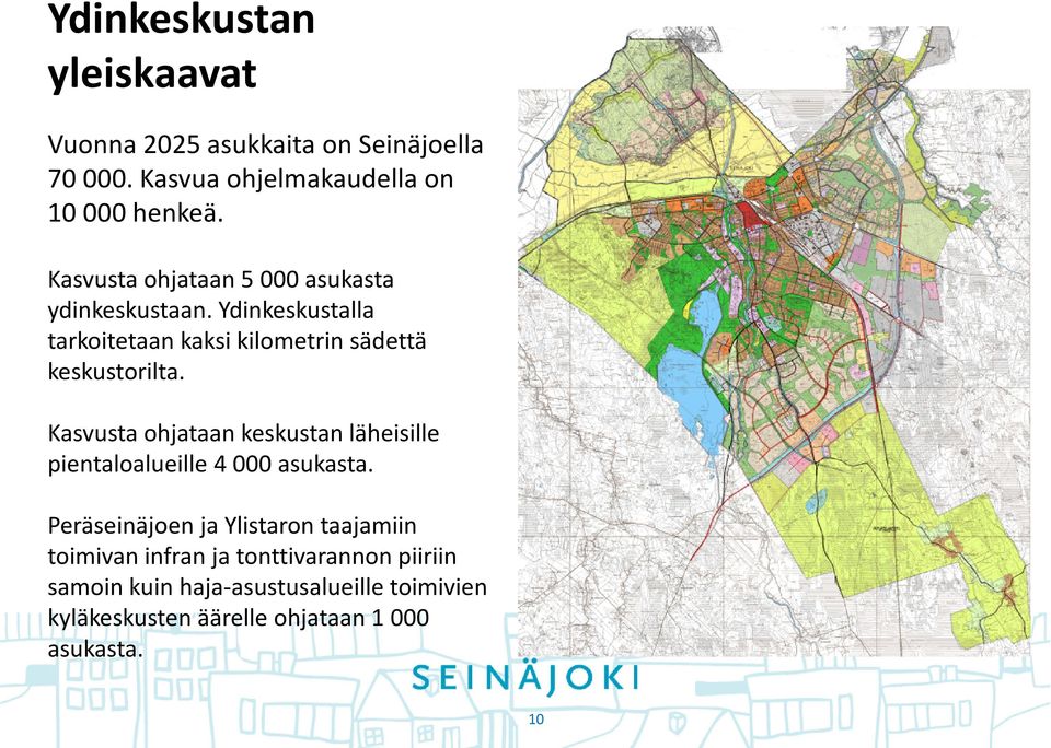 Kasvusta ohjataan keskustan läheisille pientaloalueille 4 000 asukasta.