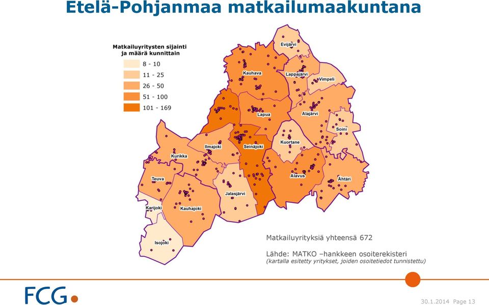 hankkeen osoiterekisteri (kartalla esitetty