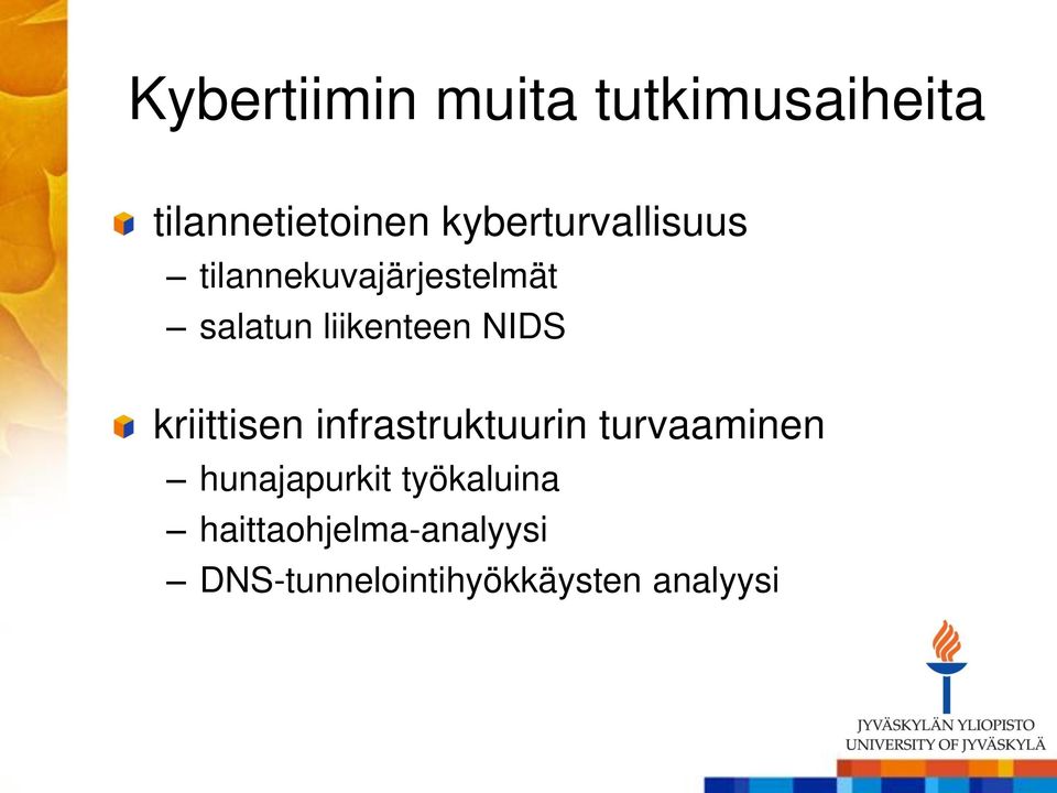 liikenteen NIDS kriittisen infrastruktuurin turvaaminen