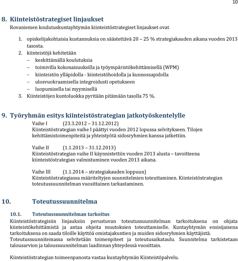 25 % strategiakauden aikana vuoden 20