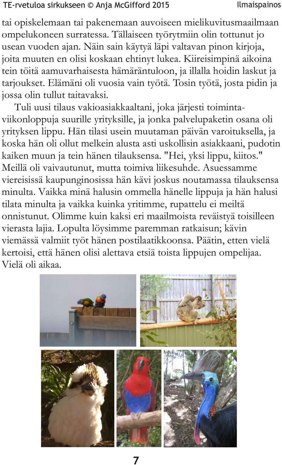 Elämäni oli vuosia vain työtä. Tosin työtä, josta pidin ja jossa olin tullut taitavaksi.