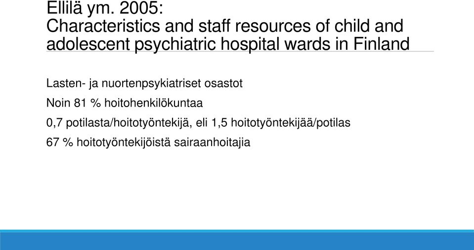 psychiatric hospital wards in Finland Lasten- ja nuortenpsykiatriset