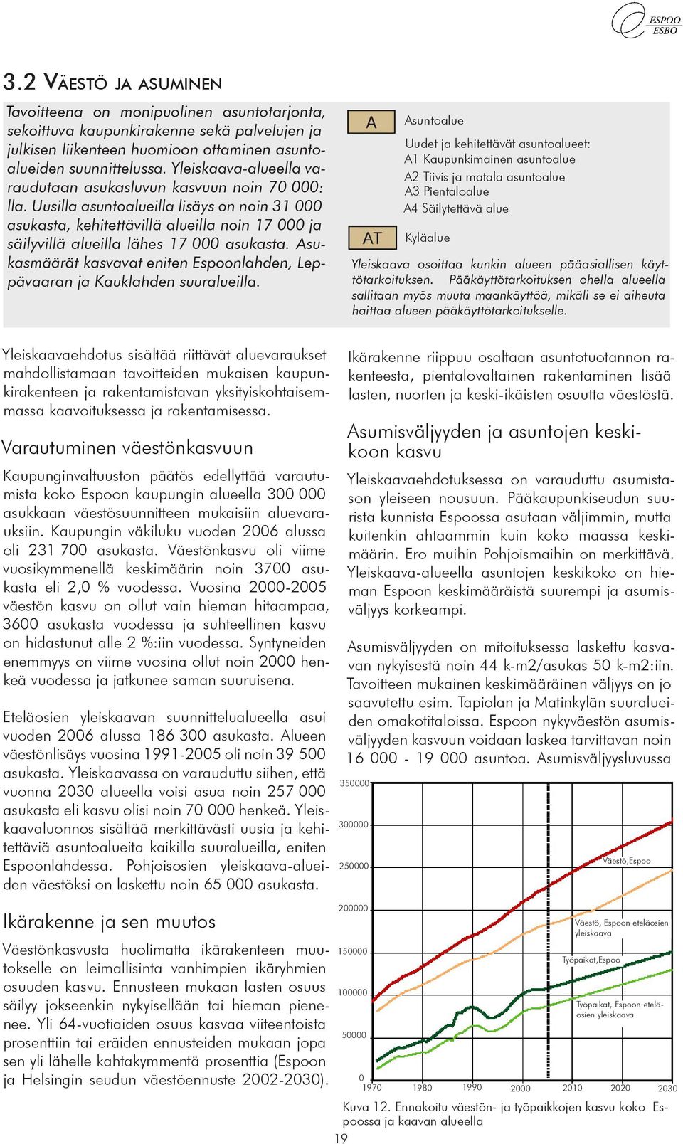 Uusilla asuntoalueilla lisäys on noin 31 000 asukasta, kehitettävillä alueilla noin 17 000 ja säilyvillä alueilla lähes 17 000 asukasta.