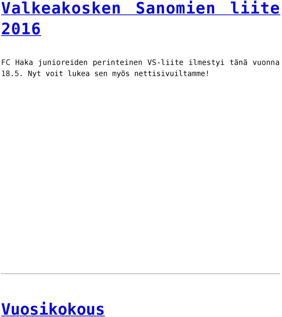 ilmestyi tänä vuonna 18.5.
