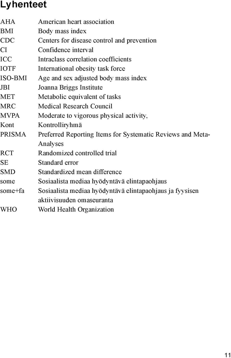 Medical Research Council Moderate to vigorous physical activity, Kontrolliryhmä Preferred Reporting Items for Systematic Reviews and Meta- Analyses Randomized controlled trial Standard