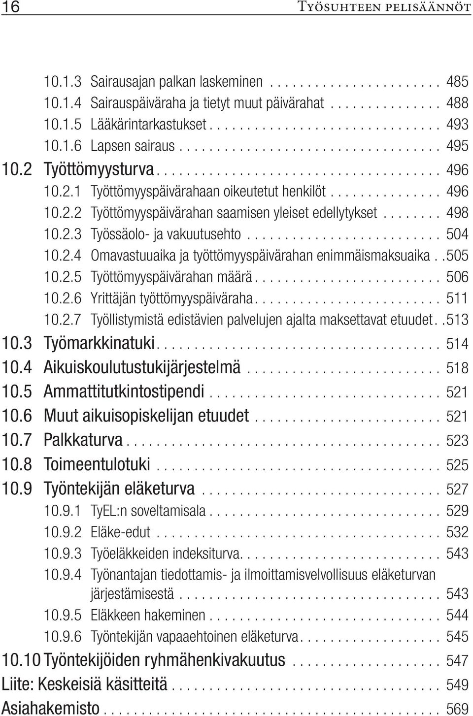 . 505 10.2.5 Työttömyyspäivärahan määrä... 506 10.2.6 Yrittäjän työttömyyspäiväraha.... 511 10.2.7 Työllistymistä edistävien palvelujen ajalta maksettavat etuudet.. 513 10.3 Työmarkkinatuki.... 514 10.