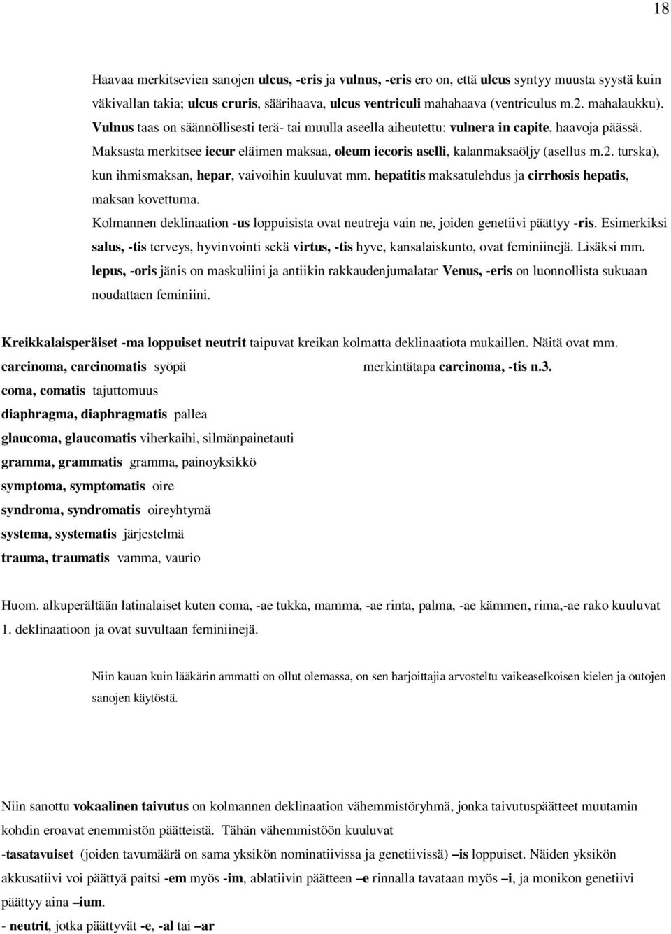 Maksasta merkitsee iecur eläimen maksaa, oleum iecoris aselli, kalanmaksaöljy (asellus m.2. turska), kun ihmismaksan, hepar, vaivoihin kuuluvat mm.