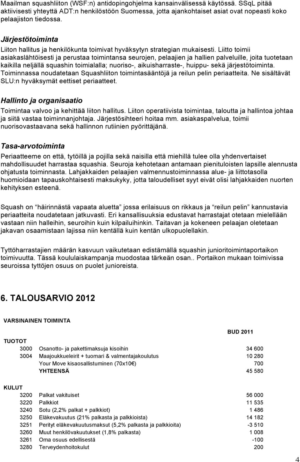 Järjestötoiminta Liiton hallitus ja henkilökunta toimivat hyväksytyn strategian mukaisesti.