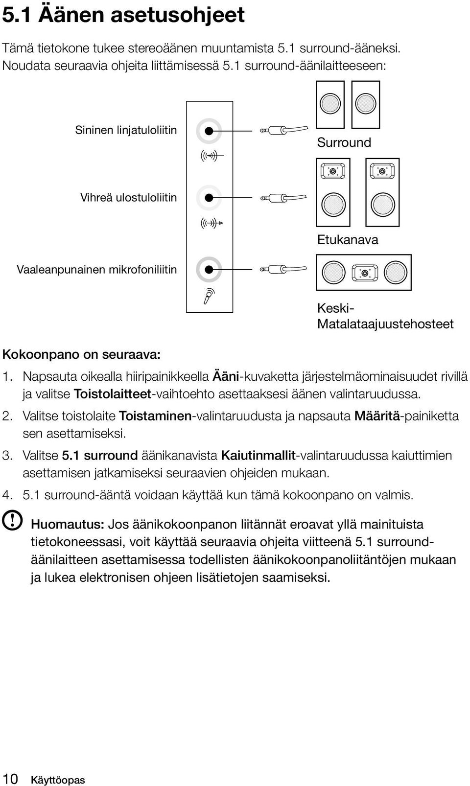 Napsauta oikealla hiiripainikkeella Ääni-kuvaketta järjestelmäominaisuudet rivillä ja valitse Toistolaitteet-vaihtoehto asettaaksesi äänen valintaruudussa. 2.