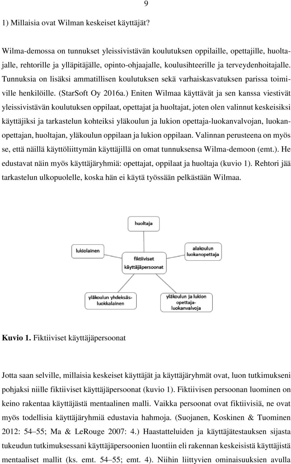 Tunnuksia on lisäksi ammatillisen koulutuksen sekä varhaiskasvatuksen parissa toimiville henkilöille. (StarSoft Oy 2016a.