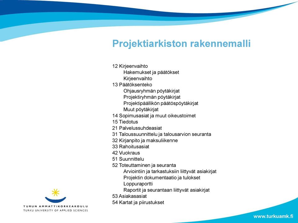 talousarvion seuranta 32 Kirjanpito ja maksuliikenne 33 Rahoitusasiat 42 Vuokraus 51 Suunnittelu 52 Toteuttaminen ja seuranta Arviointiin ja