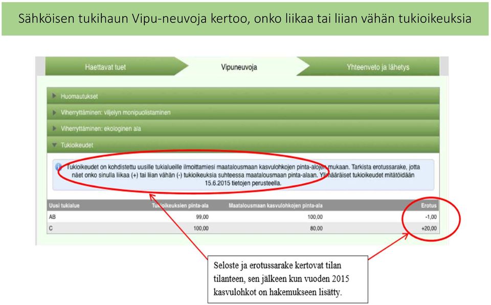 onko liikaa tai