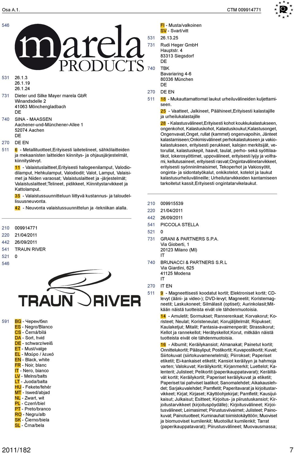 771 591 26.1.3 26.1.19 26.1.24 Dieter und Silke Mayer marela GbR Winandsdelle 2 4163 Mönchengladbach SINA - MAASSEN Aachener-und-Münchener-Allee 1 5274 Aachen EN 6 - Metallituotteet,Erityisesti