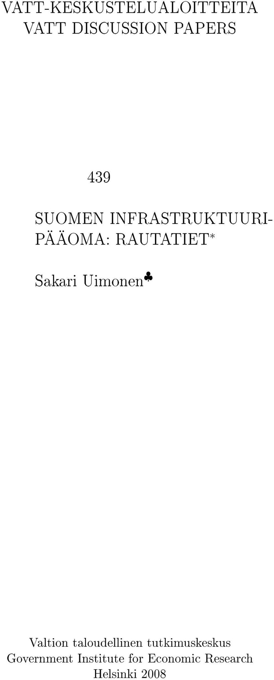 Sakari Uimonen Valtion taloudellinen