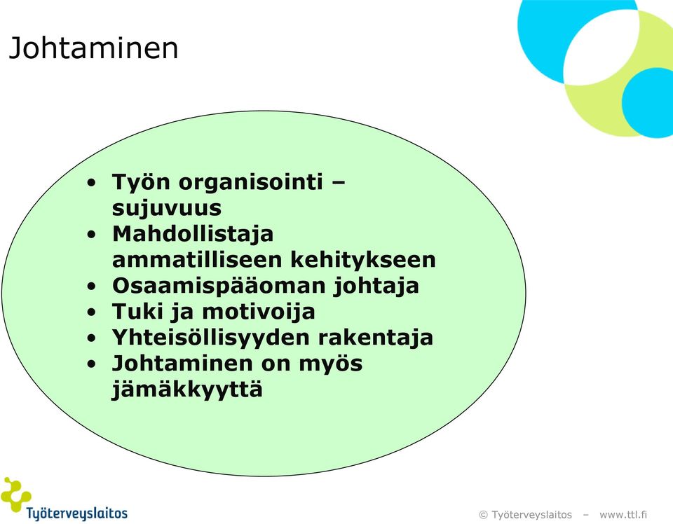 Osaamispääoman johtaja Tuki ja motivoija