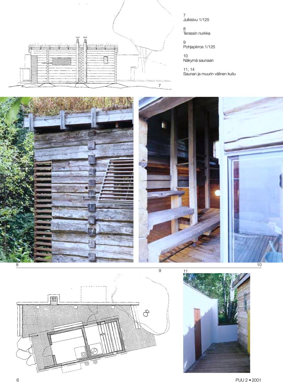Näkymä saunaan 11, 14 Saunan ja