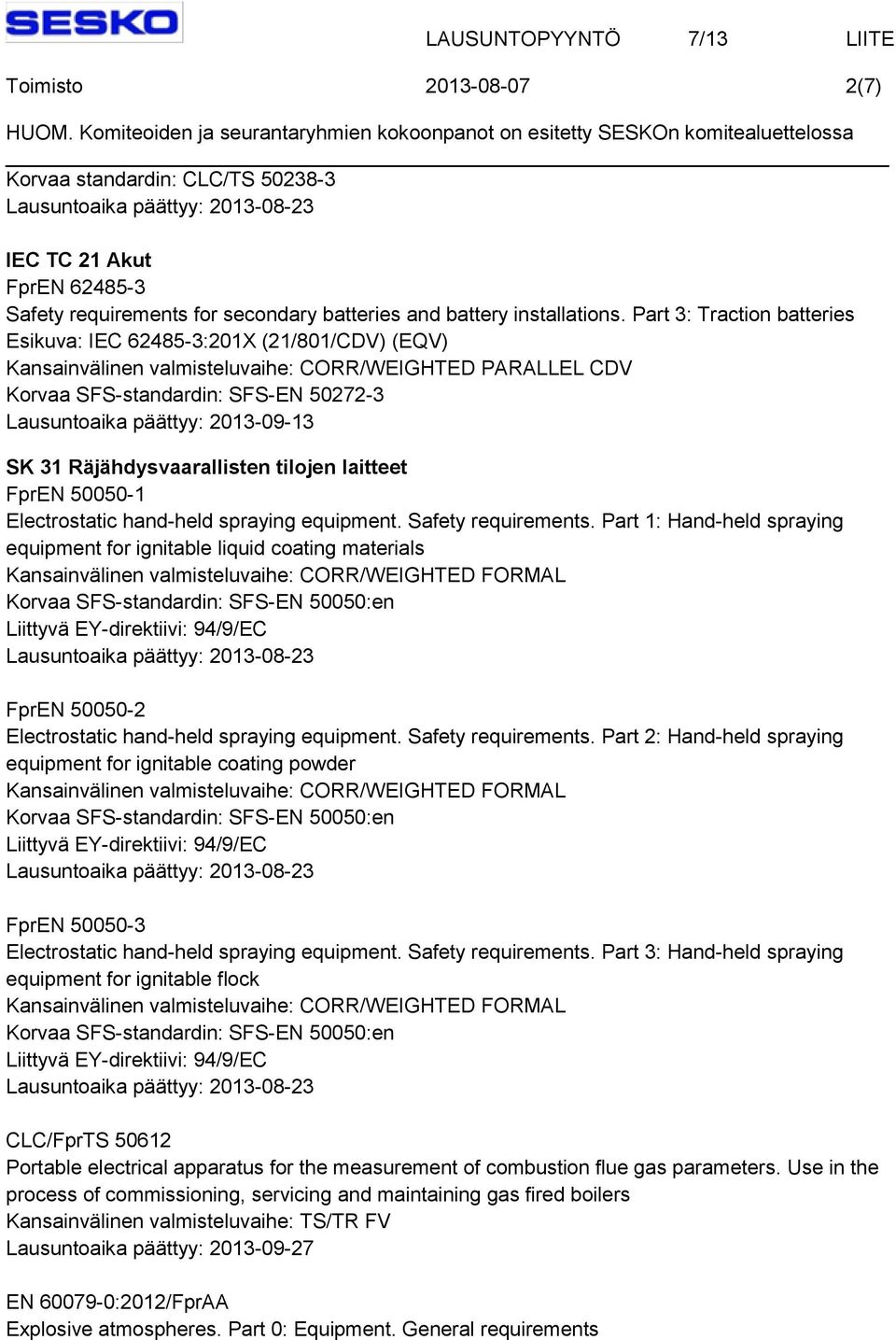 spraying equipment. Safety requirements.