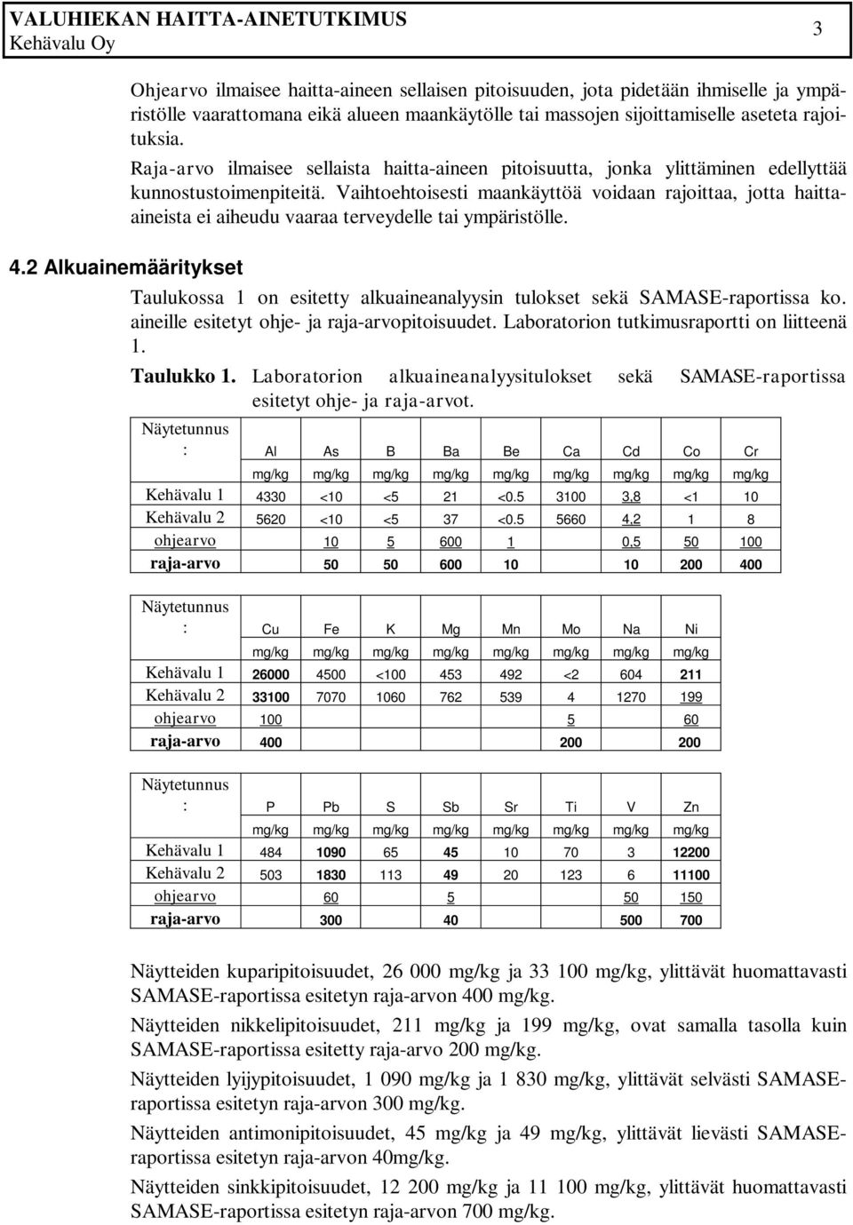 Vaihtoehtoisesti maankäyttöä voidaan rajoittaa, jotta haittaaineista ei aiheudu vaaraa terveydelle tai ympäristölle. 4.