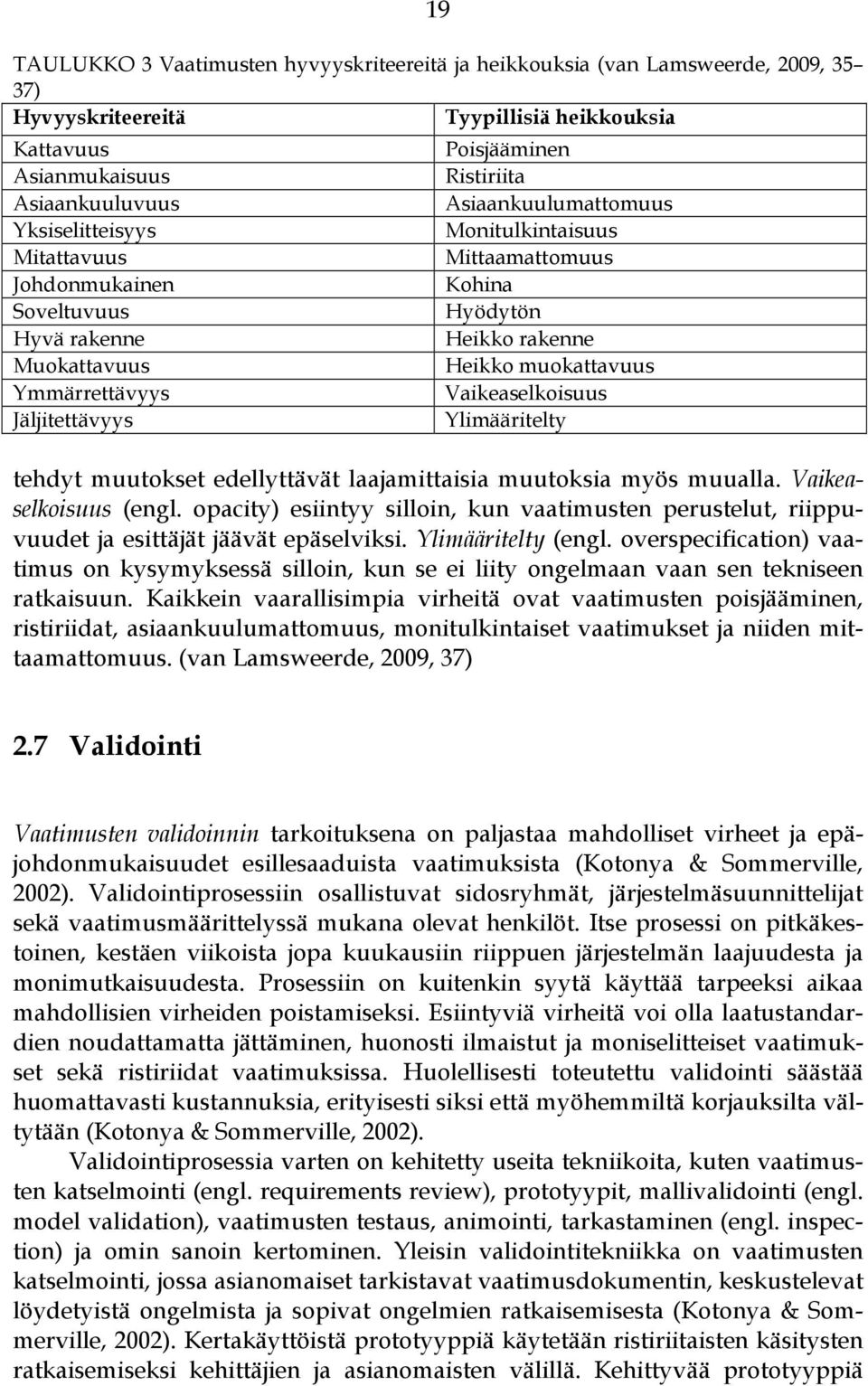 rakenne Heikko muokattavuus Vaikeaselkoisuus Ylimääritelty tehdyt muutokset edellyttävät laajamittaisia muutoksia myös muualla. Vaikeaselkoisuus (engl.