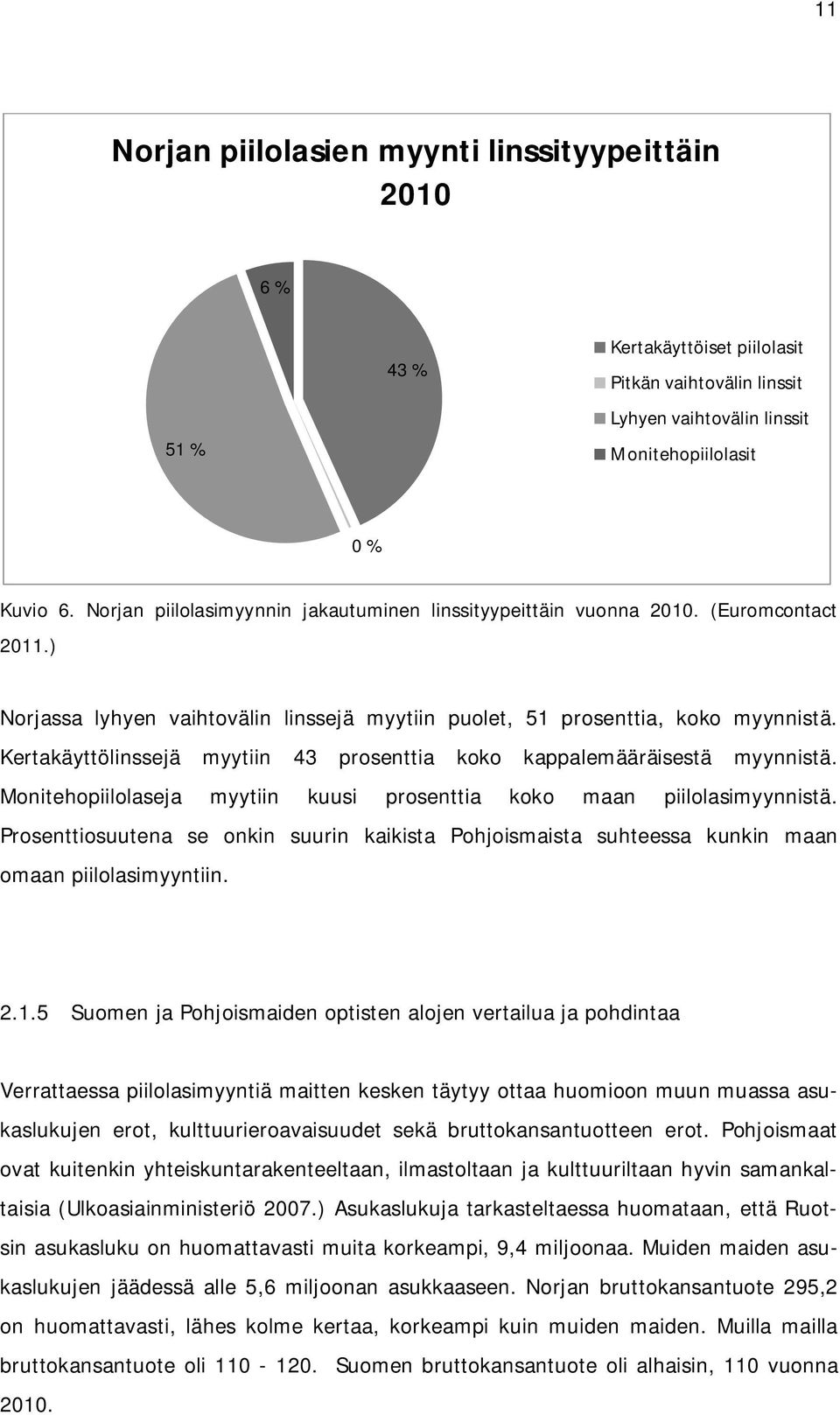 Kertakäyttölinssejä myytiin 43 prosenttia koko kappalemääräisestä myynnistä. Monitehopiilolaseja myytiin kuusi prosenttia koko maan piilolasimyynnistä.