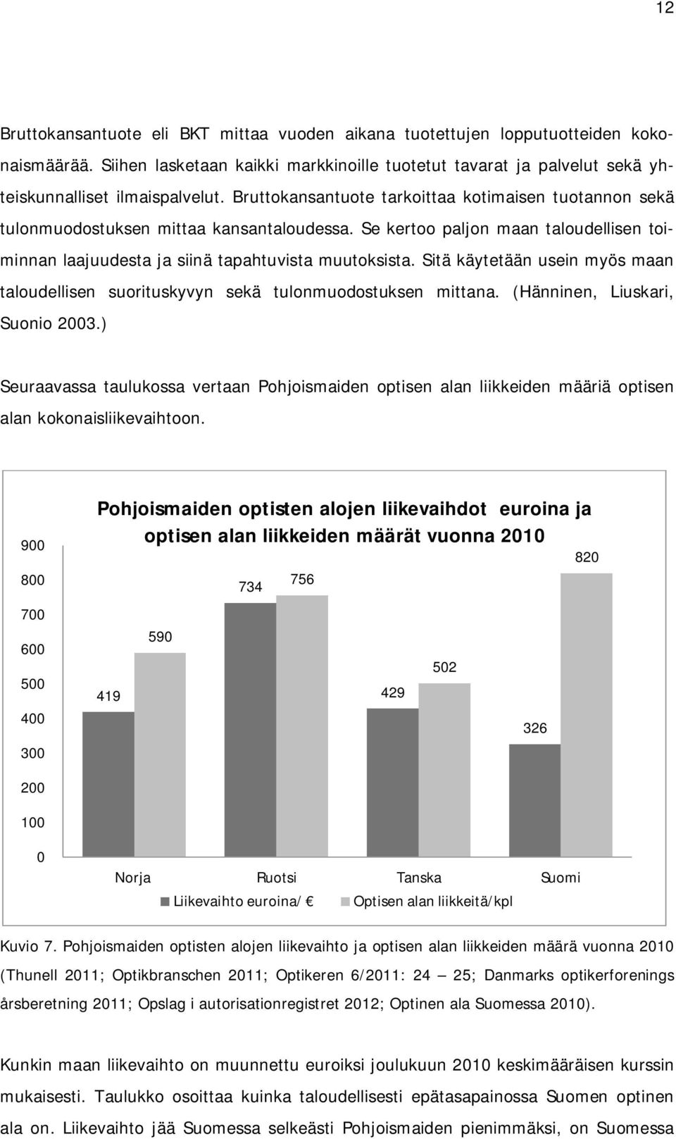 Sitä käytetään usein myös maan taloudellisen suorituskyvyn sekä tulonmuodostuksen mittana. (Hänninen, Liuskari, Suonio 2003.