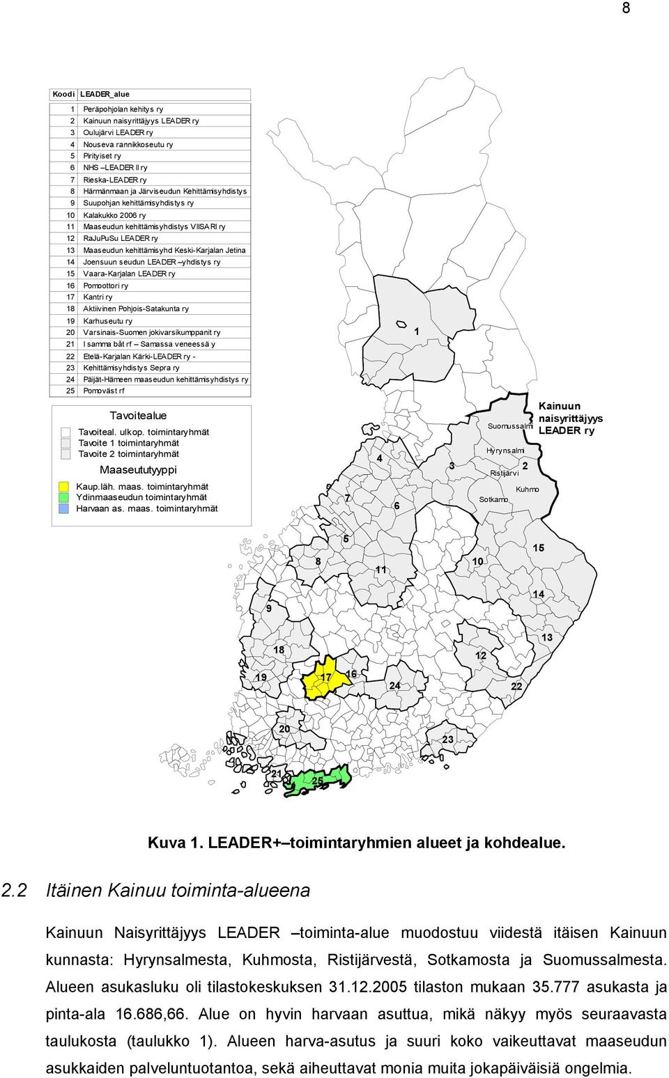 ry 14 Joensuun seudun LEADER yhdistys ry 15 Vaara-Karlan LEADER ry 16 Pomoottori ry 17 Kantri ry 18 Aktiivinen Pohjois-Satakunta ry 19 Karhuseutu ry 20 Varsinais-Suomen jokivarsikumppanit ry 21 I