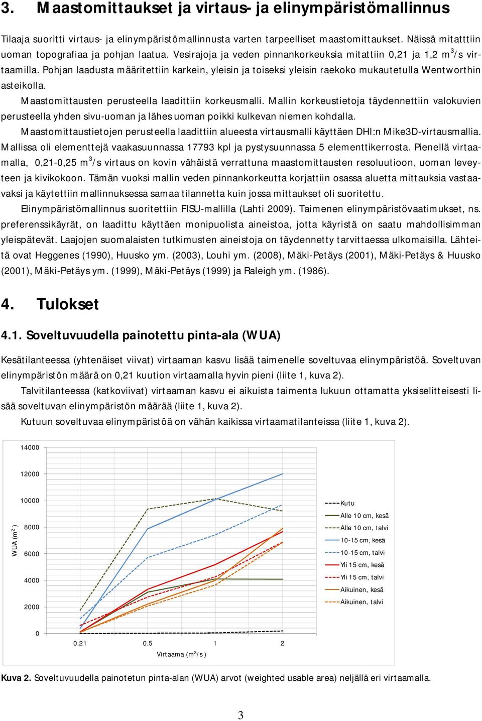 Pohjan laadusta määritettiin karkein, yleisin ja toiseksi yleisin raekoko mukautetulla Wentworthin asteikolla. Maastomittausten perusteella laadittiin korkeusmalli.