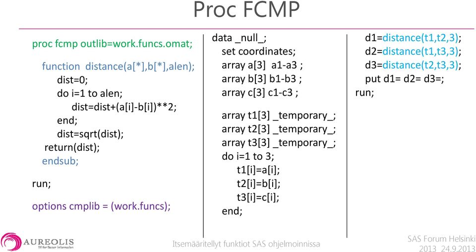 endsub; options cmplib = (work.