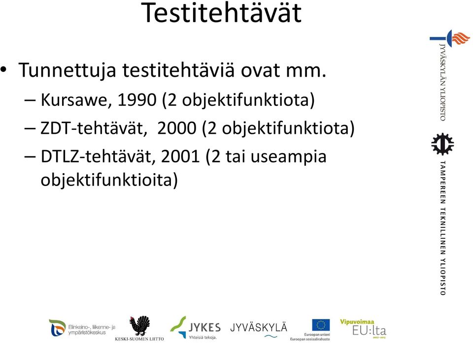 ZDT-tehtävät, 2000 (2 objektifunktiota)