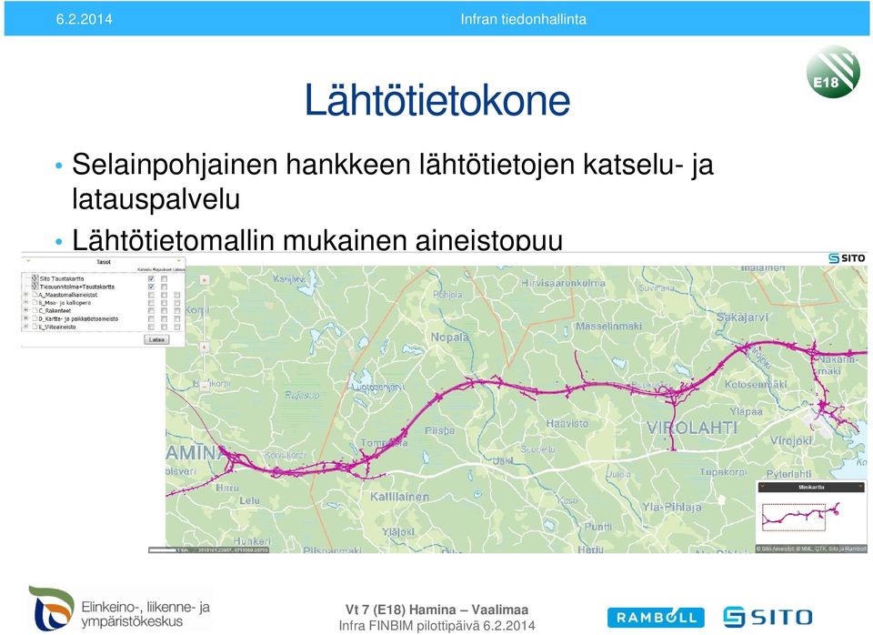 ja latauspalvelu Lähtötietomallin mukainen