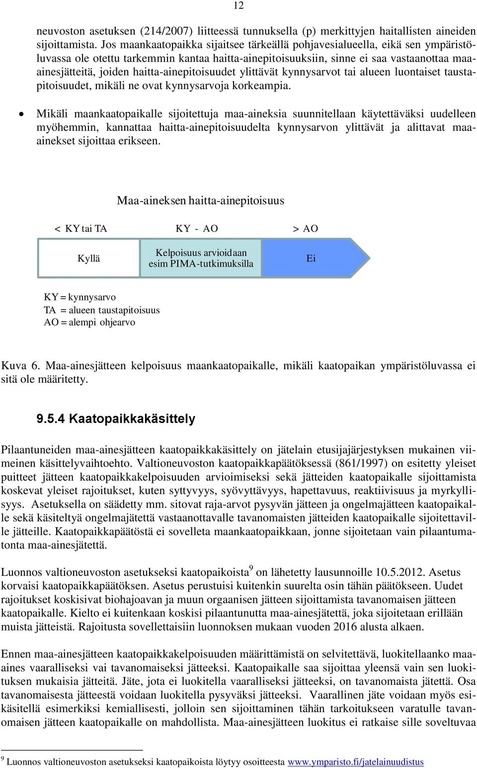 haitta-ainepitoisuudet ylittävät kynnysarvot tai alueen luontaiset taustapitoisuudet, mikäli ne ovat kynnysarvoja korkeampia.