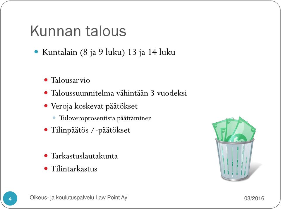 Veroja koskevat päätökset Tuloveroprosentista