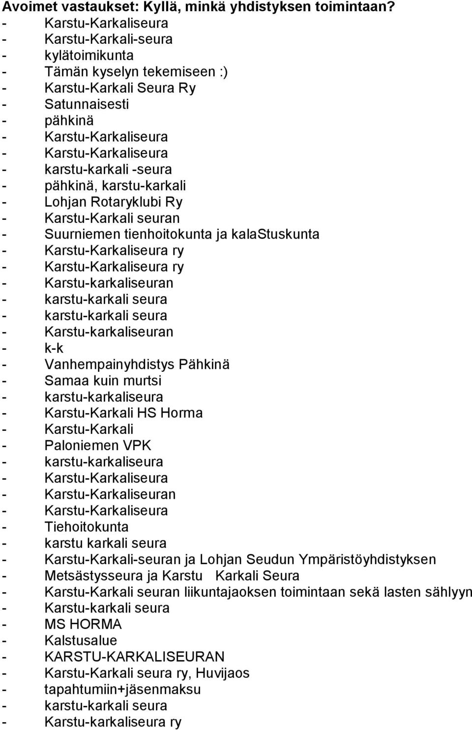 karstu-karkali -seura - pähkinä, karstu-karkali - Lohjan Rotaryklubi Ry - Karstu-Karkali seuran - Suurniemen tienhoitokunta ja kalastuskunta - Karstu-Karkaliseura ry - Karstu-Karkaliseura ry -