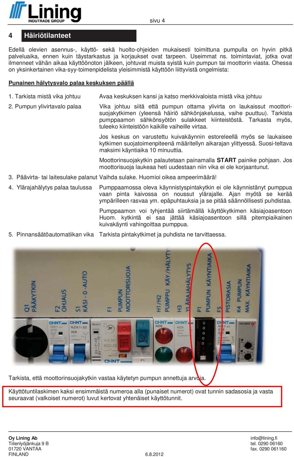 Ohessa on yksinkertainen vika-syy-toimenpidelista yleisimmistä käyttöön liittyvistä ongelmista: Punainen hälytysvalo palaa keskuksen päällä 1.