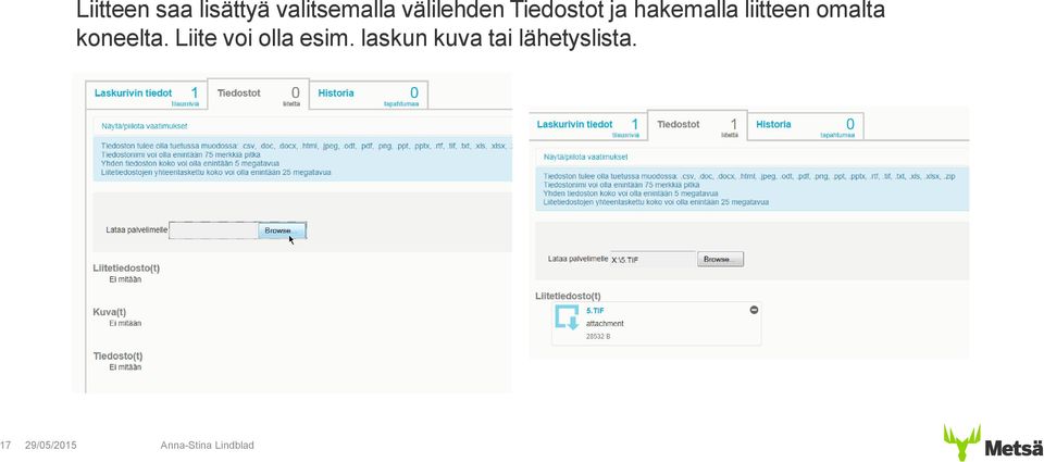 liitteen omalta koneelta.