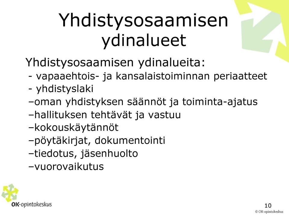 yhdistyksen säännöt ja toiminta-ajatus hallituksen tehtävät ja vastuu