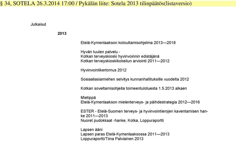 Kotkan soveltamisohjeita toimeentulotuesta 1.5.