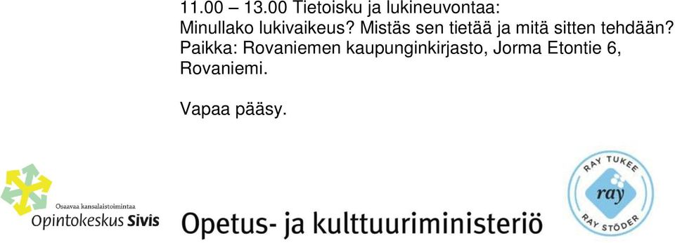 lukivaikeus?