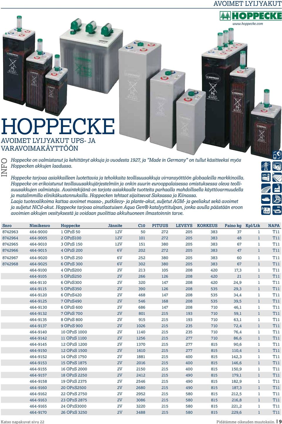 Hoppecke tarjoaa asiakkailleen luotettavia ja tehokkaita teollisuusakkuja virransyöttöön globaaleilla markkinoilla.